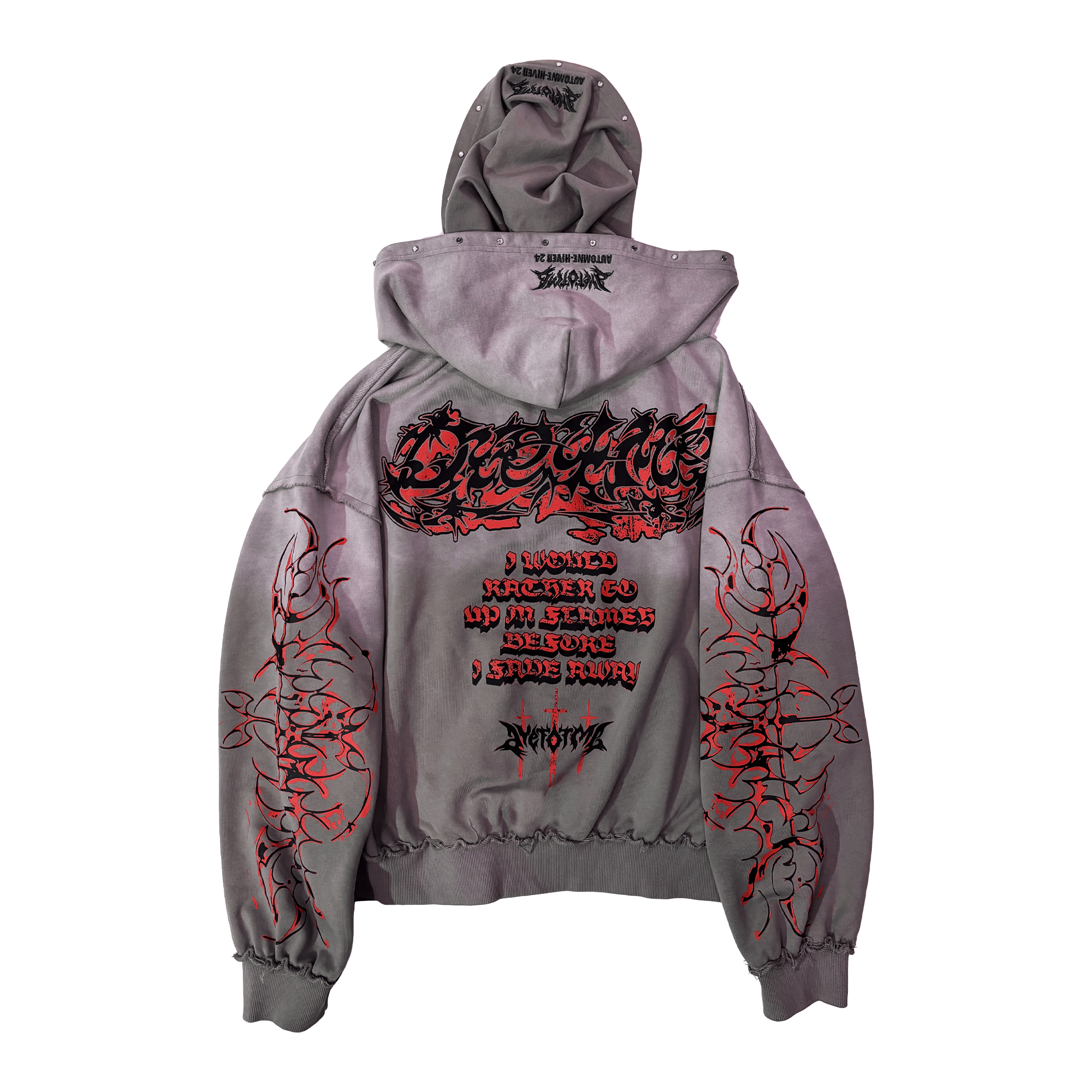 Crashout University Ash Zip